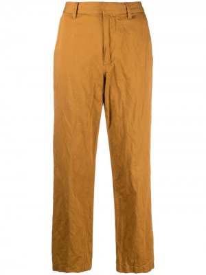 Укороченные брюки прямого кроя Dsquared2. Цвет: желтый