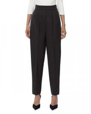 Зауженные брюки со складками и высокой талией , цвет Black Hervé Léger