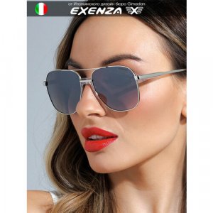 Солнцезащитные очки , серебряный, черный Exenza. Цвет: черный/серебристый