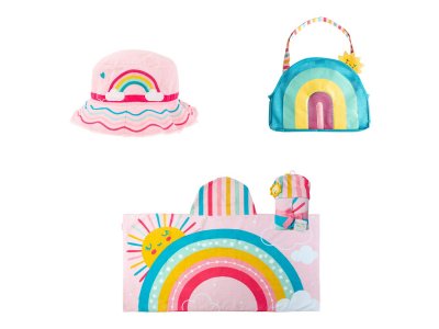 Комплект Rainbow пляжный детский, розовый/синий/желтый Stephen Joseph