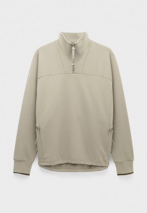 Олимпийка C.P. Company metropolis series stretch fleece reverse zipped sweatshirt silver sage. Цвет: серый