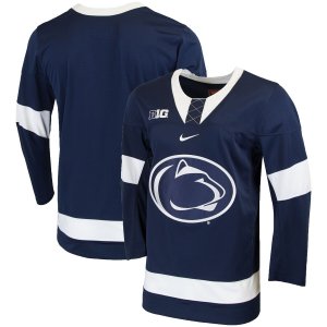 Мужская темно-синяя хоккейная майка колледжа Penn State Nittany Lions Replica Nike