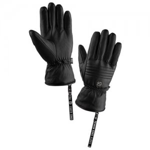 Перчатки сноубордические, горнолыжные мужские - premium black, размер M Bonus Gloves. Цвет: черный