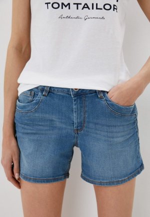 Шорты джинсовые Tom Tailor. Цвет: голубой