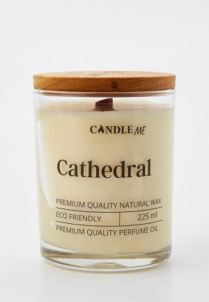 Свеча ароматическая Candle Me CATHEDRAL / Церковь (ладан) , свечи с потрескивающим деревянным фитилем. Цвет: бежевый