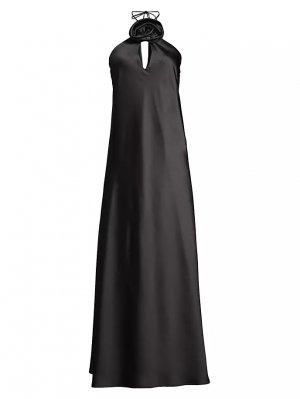 Атласное платье макси Bianca , черный Delfi