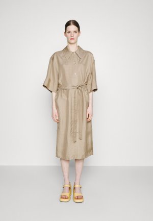Платье-рубашка в серо-коричневую клетку Libertine-Libertine