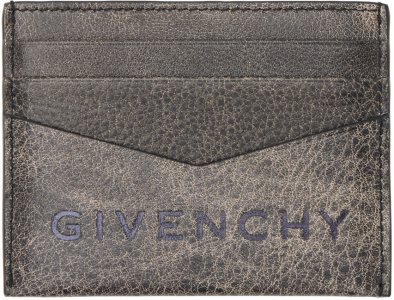 Черная визитница с тиснением Givenchy