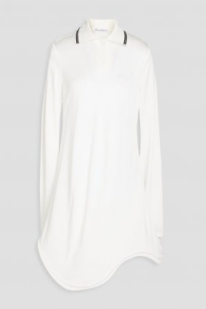 Платье-рубашка из крепа асимметричного кроя Bumper-Tube Jw Anderson, белый Anderson