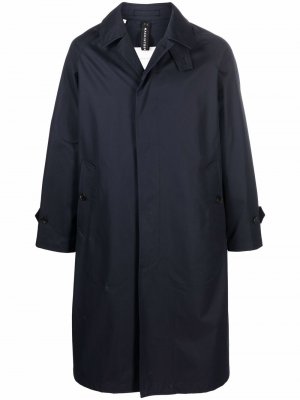 Однобортное пальто Mackintosh. Цвет: синий
