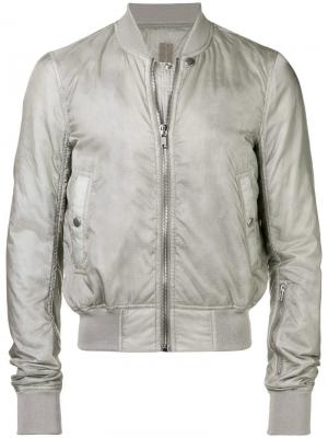 Куртка-бомбер на молнии Rick Owens DRKSHDW. Цвет: серый