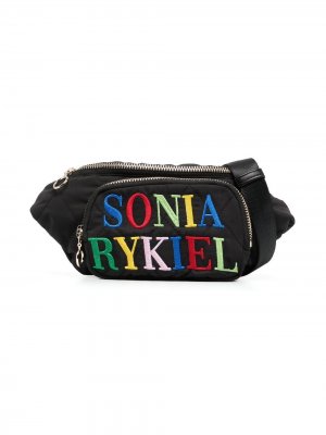 Поясная сумка с вышитым логотипом SONIA RYKIEL ENFANT. Цвет: черный