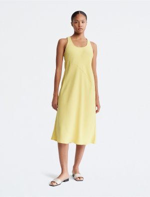 Платье-майка Scoopneck Midi, желтый Calvin Klein