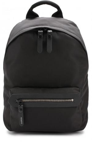 Текстильный рюкзак с внешним карманом на молнии Lanvin. Цвет: черный