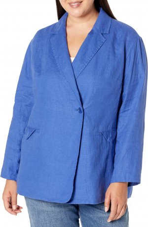 Двубортный пиджак-перекресток Plus из 100% льна , цвет Bluestone Madewell