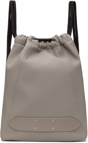 Серый мягкий рюкзак 5AC на шнурке Maison Margiela