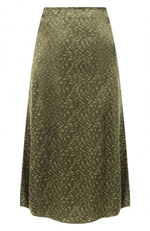 Шелковая юбка Kiton. Цвет: зелёный