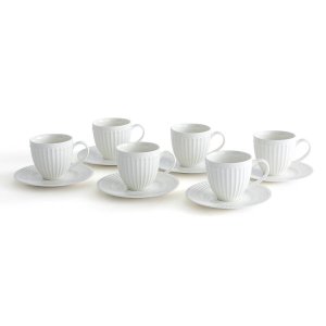 Комплект из чайных чашек с LA REDOUTE INTERIEURS. Цвет: белый