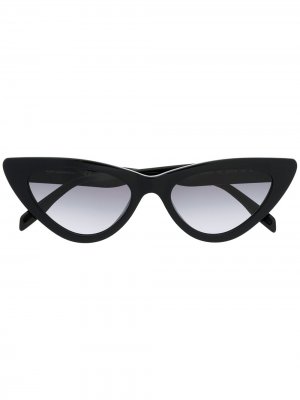 Солнцезащитные очки Karl Signature в оправе кошачий глаз Lagerfeld. Цвет: черный