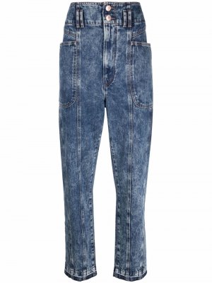 Широкие джинсы с эффектом потертости Isabel Marant Étoile. Цвет: синий