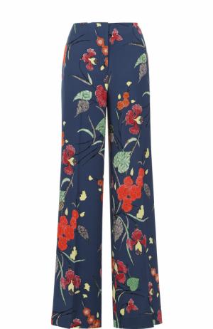 Расклешенные брюки с цветочным принтом и стрелками Diane Von Furstenberg. Цвет: разноцветный