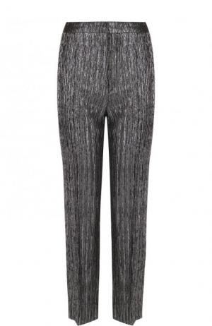 Укороченные брюки со стрелками и металлизированной нитью Isabel Marant. Цвет: серебряный