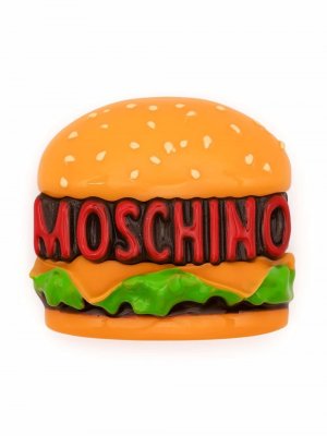 Logo burger brooch Moschino. Цвет: оранжевый