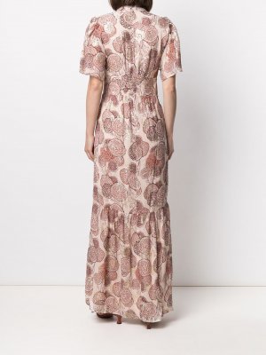 Длинное платье Hide с эффектом металлик Ba&Sh. Цвет: розовый