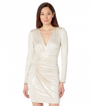 Платье , Long Sleeve Cocktail Dress with Ruched Wrap Skirt Vince Camuto