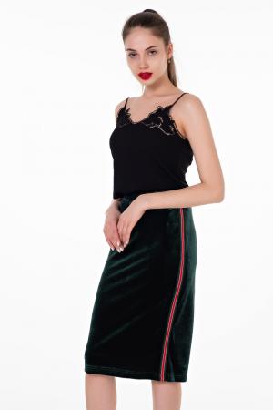 Модная юбка бархатная с лампасами спортшик Victoria Filippova