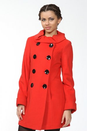 Пальто Style. Цвет: красный