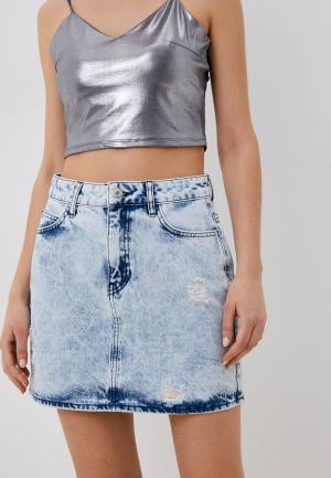 Юбка джинсовая Desigual. Цвет: голубой