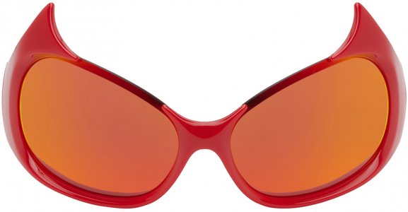 Красные солнцезащитные очки Gotham Cat , цвет Red/Red/Red Balenciaga