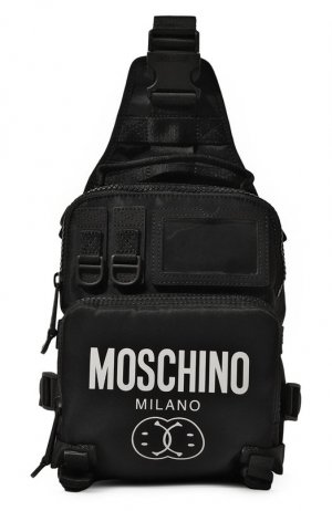 Текстильный рюкзак Moschino. Цвет: чёрный
