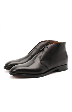 Кожаные ботинки Ralph Lauren. Цвет: чёрный