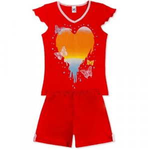 Комплект одежды, размер 122, красный K&R BABY. Цвет: красный