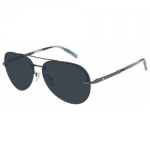 Солнцезащитные очки MB0018S 004 Montblanc. Цвет: серый