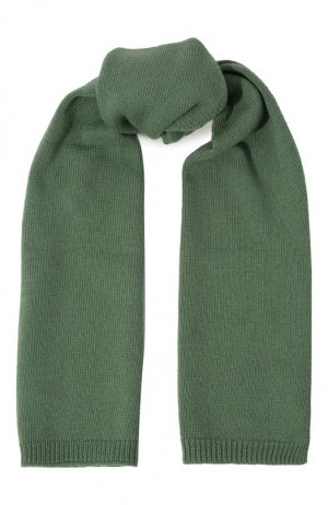 Шерстяной шарф Il Gufo. Цвет: зелёный