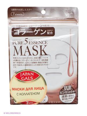 Маска с коллагеном Pure 5 Essential Japan Gals. Цвет: белый, коричневый