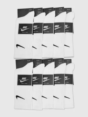 Комплект носков унисекс C1 белых 41-47, 10 пар Nike. Цвет: белый