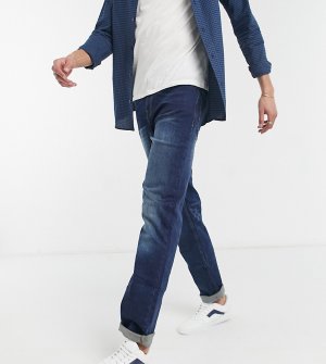 Темно-голубые зауженные джинсы Big & Tall-Голубой Burton Menswear