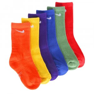 Набор из 6 детских молодежных носков с мягкой подкладкой размера X , мультиколор Nike