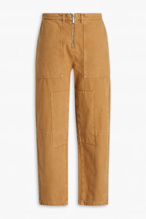 Зауженные брюки из хлопковой парусины с потертостями Mcq Alexander Mcqueen, коричневый McQueen