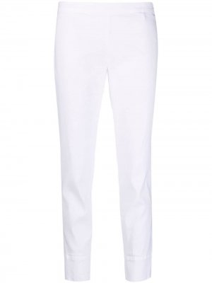 Укороченные брюки кроя слим 120% Lino. Цвет: белый