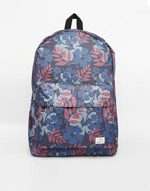 Рюкзак с цветочным принтом Spiral. Цвет: черный
