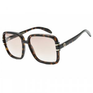 Солнцезащитные очки GG1066S, коричневый, черный GUCCI. Цвет: коричневый/черный