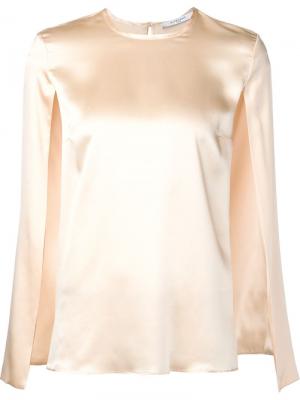 Блузка в с панель-накидкой Givenchy. Цвет: розовый и фиолетовый