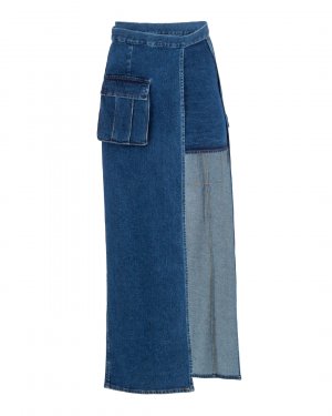 Джинсовая юбка Forte Dei Marmi Couture. Цвет: синий