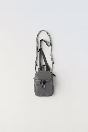 Утепленная сумка через плеч Zara, серый ZARA