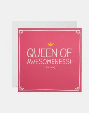 Открытка на день рождения Queen of Awesomeness Happy Jackson. Цвет: розовый